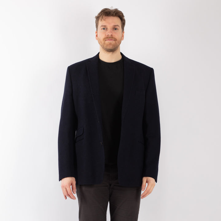 Vintage 90. gadu vīriešu vilnas žakete pelēkā krāsā