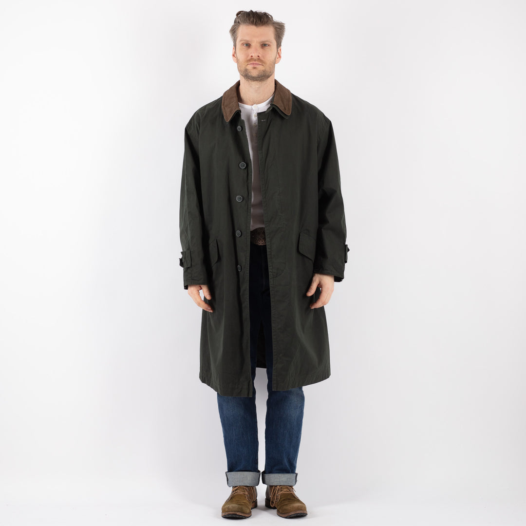 Vintage 90's Men Mac Coat in GreenZ1237