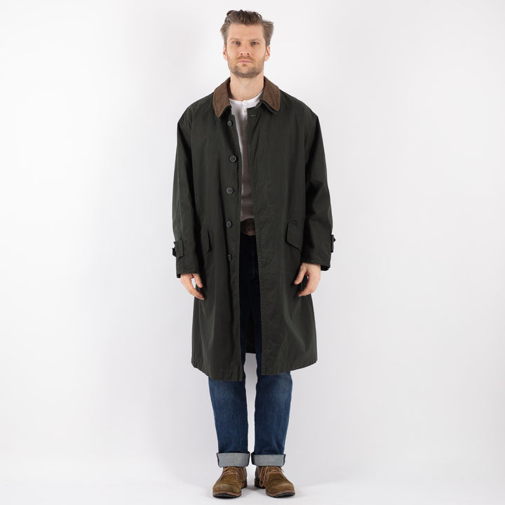 Vintage 90's Men Mac Coat in GreenZ1237