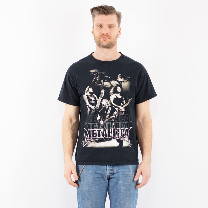Vintage 00. gadu vīriešu Metallica T-krekls tumši zilā krāsā