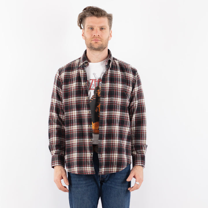 Vintage 90's Men Plaid Flannel Shirt in MultiZ1478