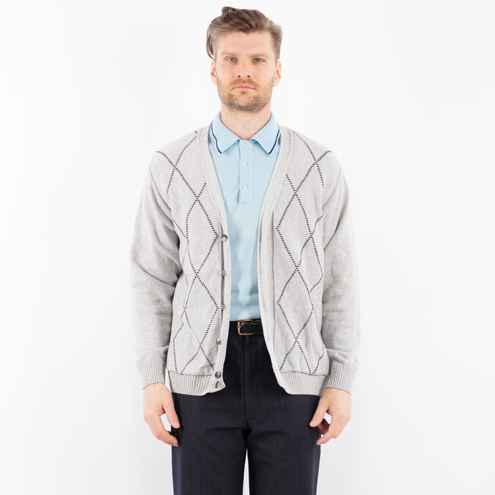 Vintage 90's Men Cardigan in GrayZ1379