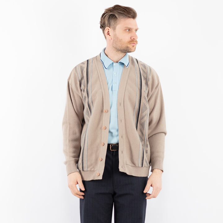 Vintage 90's Men Cardigan in BeigeZ1380