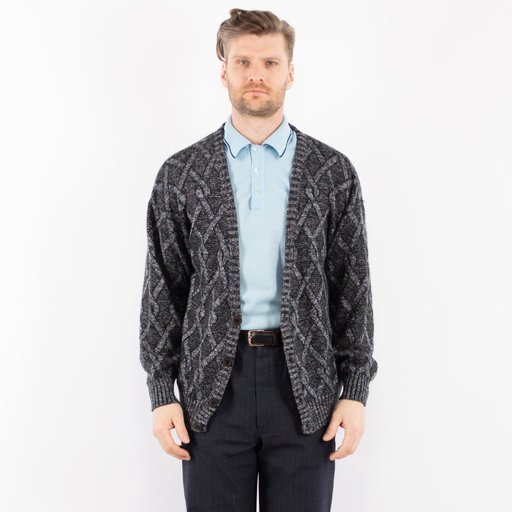 Vintage 80's Men Cardigan in GrayZ1381