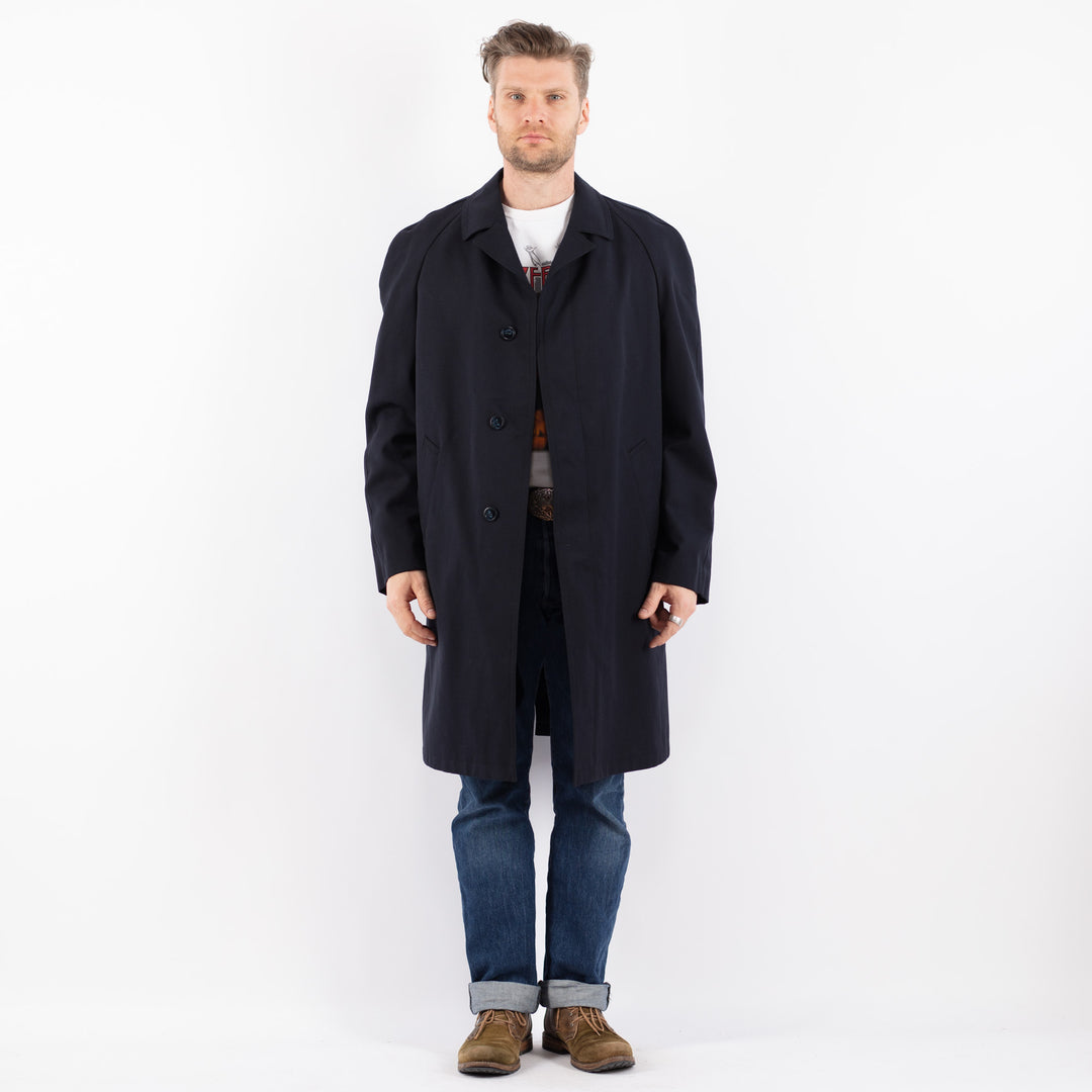 Vintage 70's Men Mac Coat in BlueZ1497