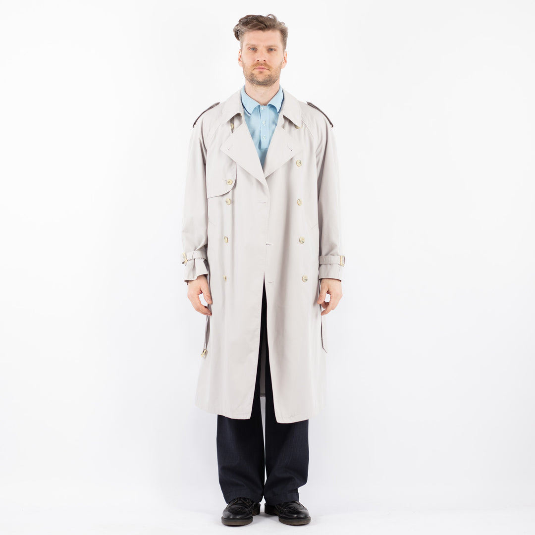 Vintage 70's Men Trench Coat in GrayZ1457