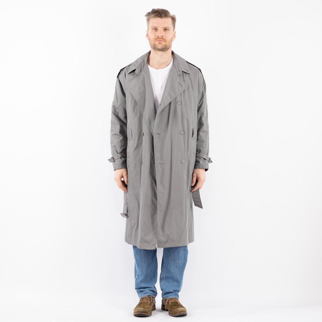 Vintage 70's Men Trench Coat in GrayZ1460
