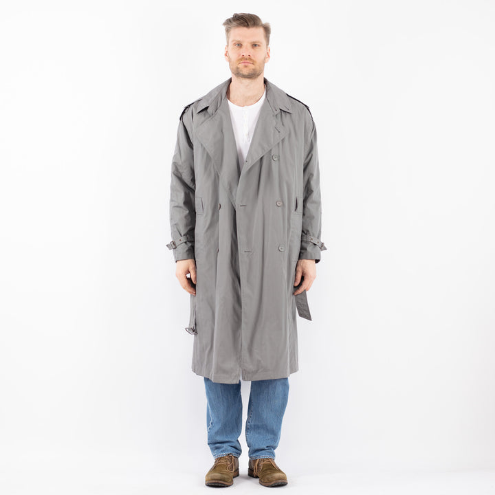 Vintage 70's Men Trench Coat in GrayZ1460