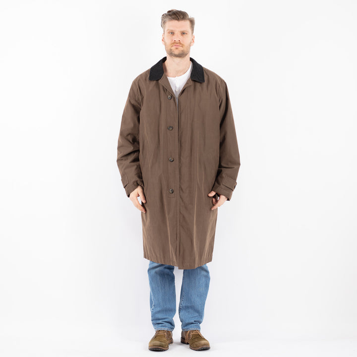 Vintage 90's Men Mac Coat in BrownZ1463