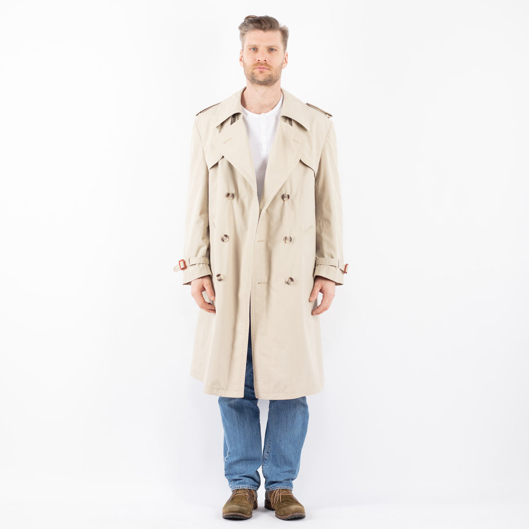 Vintage 70's Men Trench Coat in BeigeZ1475