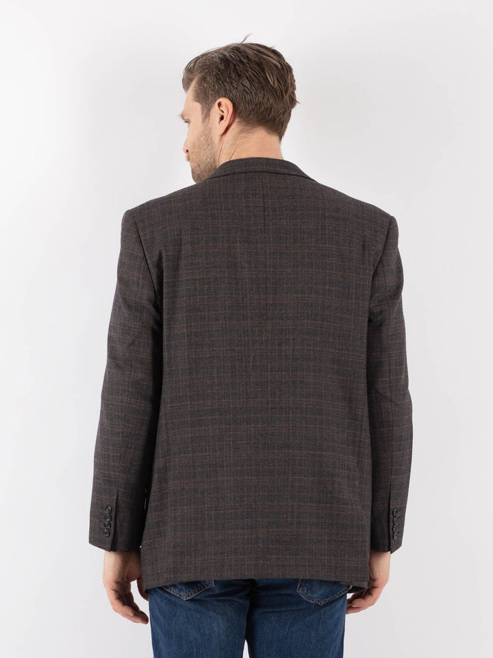 Vintage 00's Men Wool Blazer in GrayZ1195