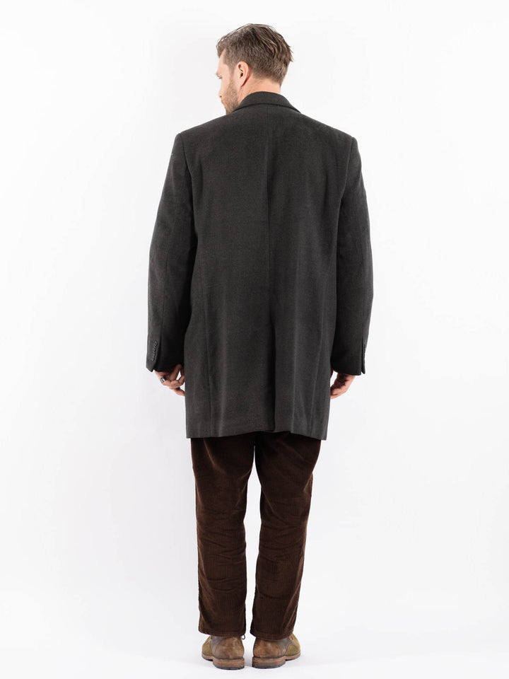 Vintage 00's Men Polyester Blend Coat in GrayZ1609