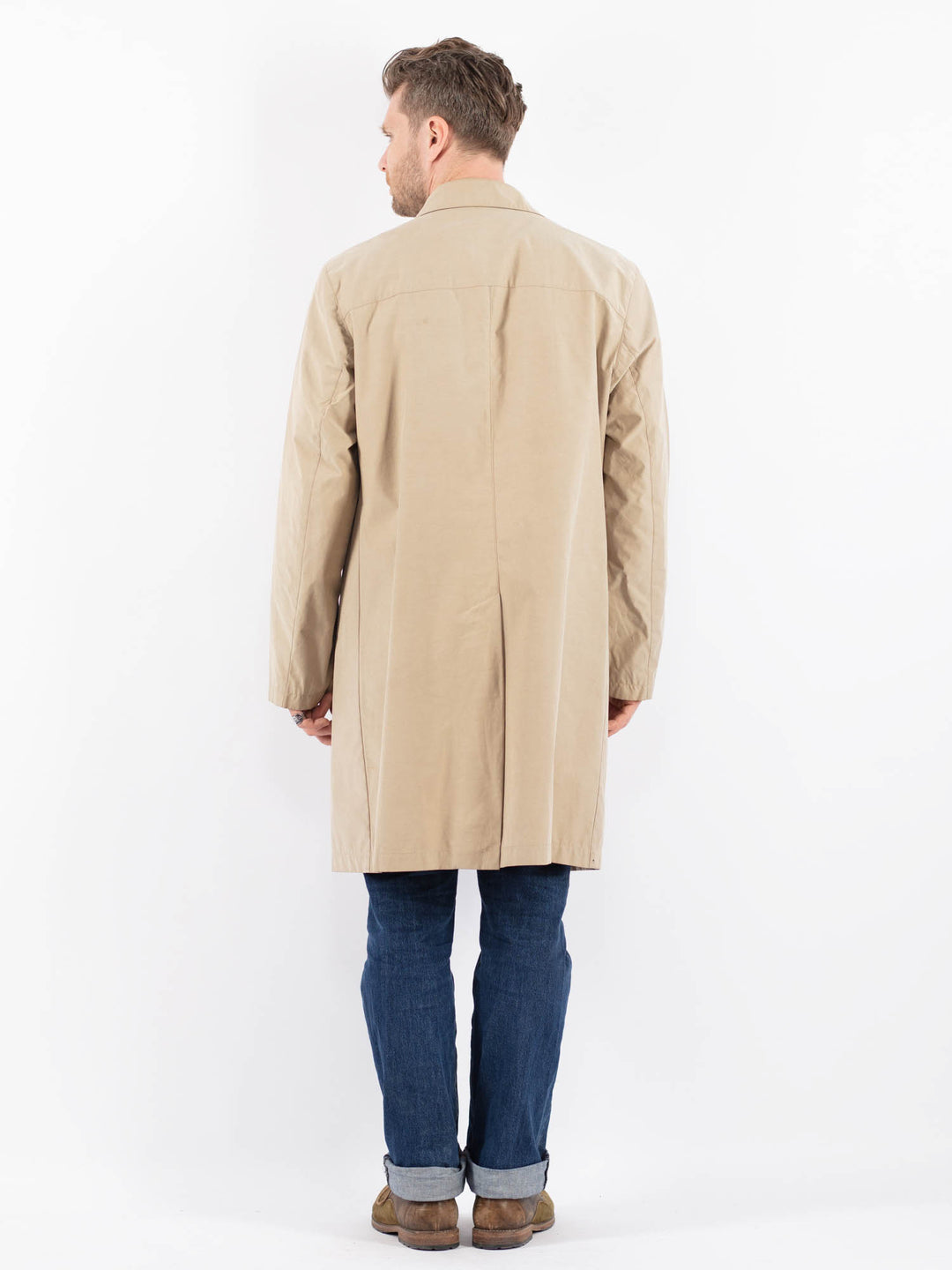 Vintage 00's Men Mac Coat in BeigeZ1505