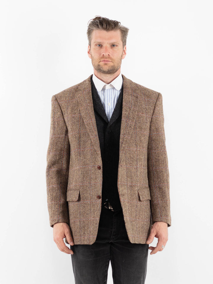 Vintage 00's Men Harris Tweed Jacket in BeigeZ1732
