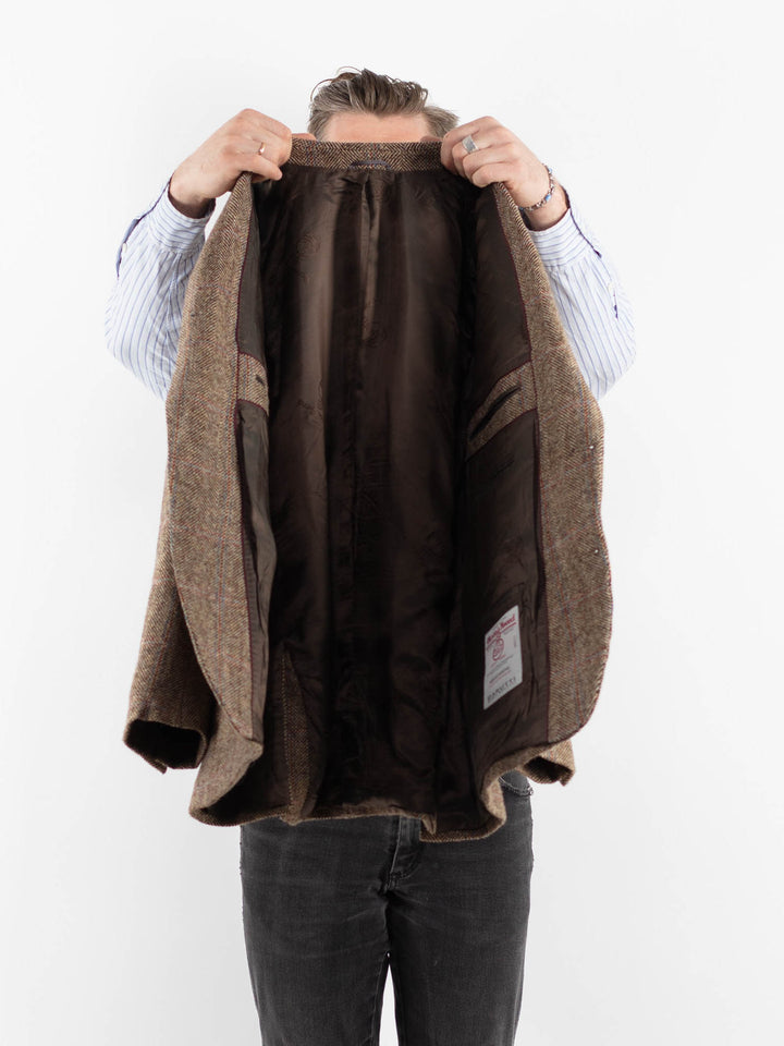 Vintage 00's Men Harris Tweed Jacket in BeigeZ1732