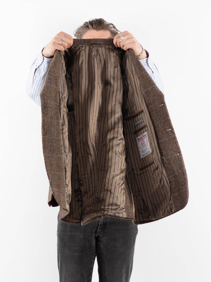 Vintage 00's Men Harris Tweed Jacket in BrownZ1715