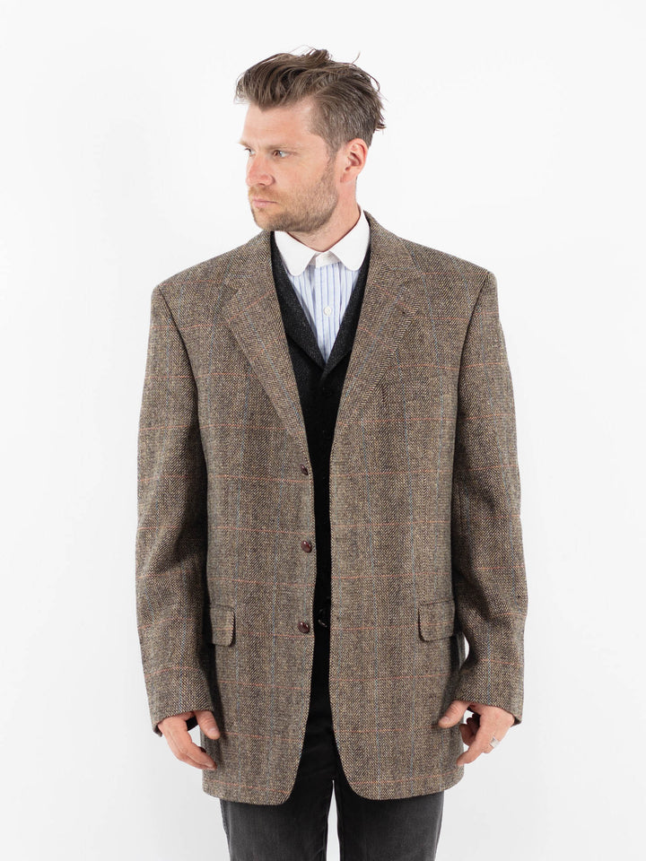 Vintage 00's Men Harris Tweed Jacket in BeigeZ1719