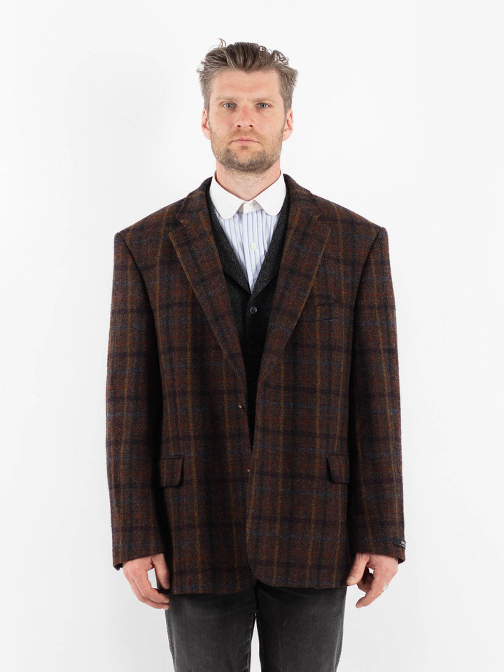 Vintage 00's Men Harris Tweed Jacket in BrownZ1723