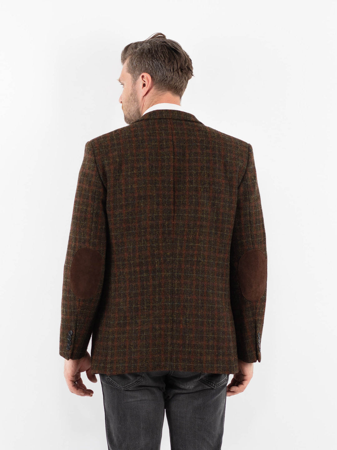 Vintage 00's Men Harris Tweed Jacket in BrownZ1729