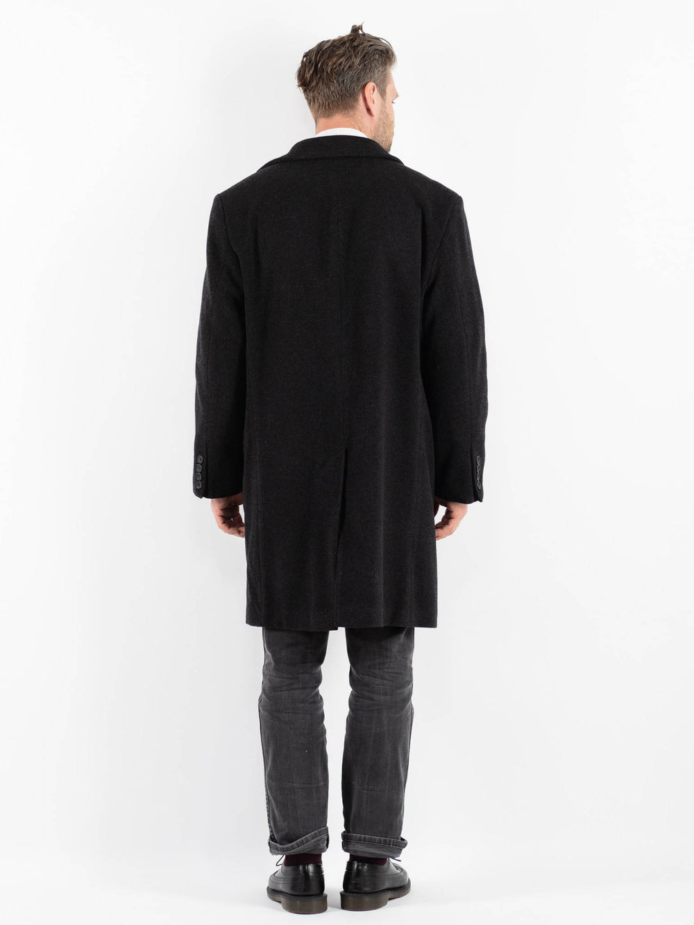 Vintage 00's Men Wool Blend Coat in GrayZ1751