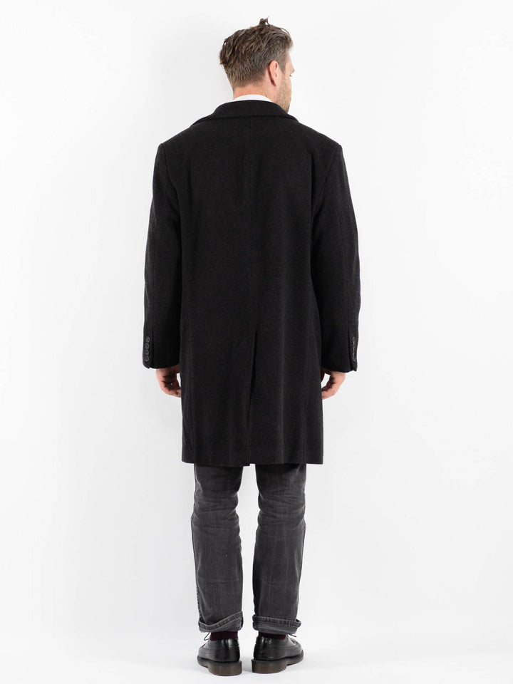 Vintage 00's Men Wool Blend Coat in GrayZ1751