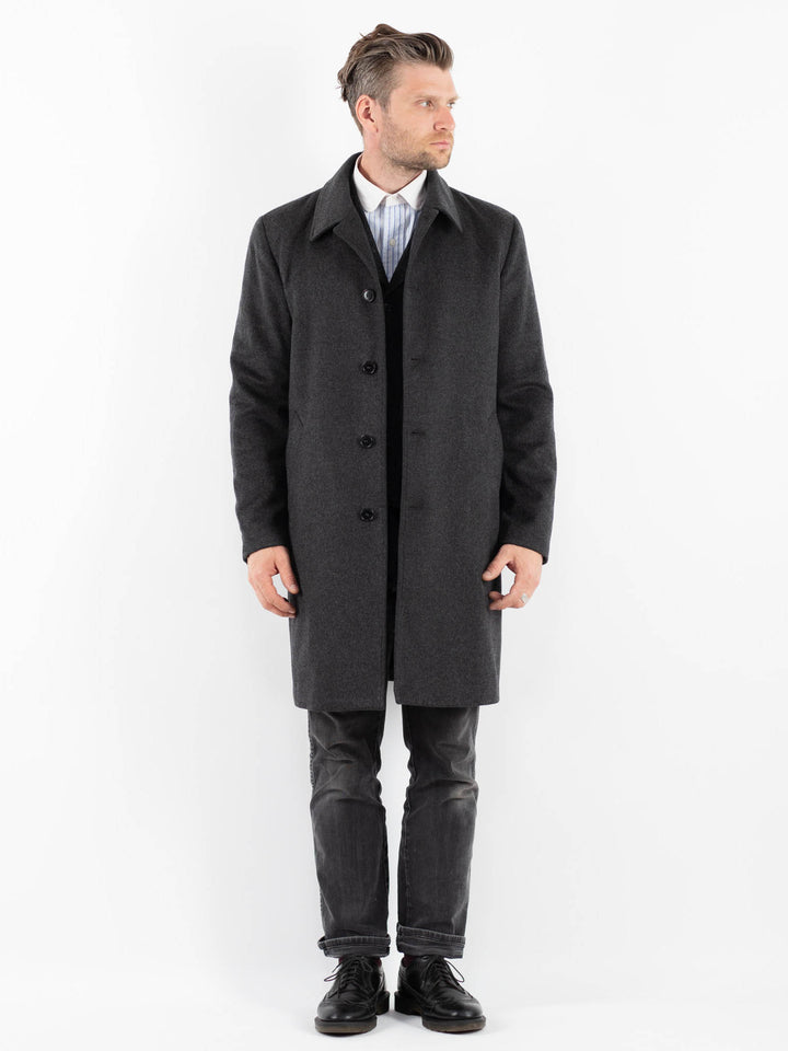 Vintage 00's Men Wool Blend Coat in GrayZ1753