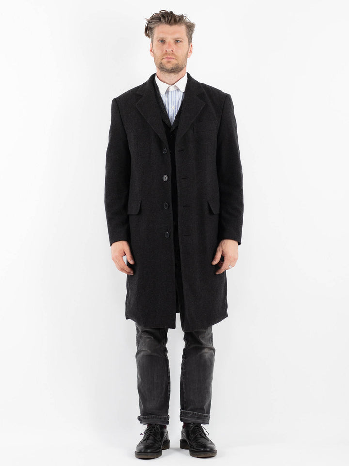 Vintage 00's Men Wool Blend Coat in GrayZ17577