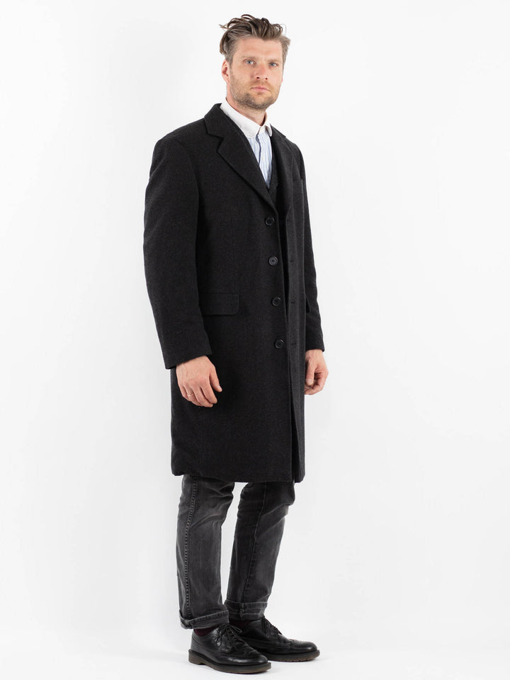 Vintage 00's Men Wool Blend Coat in GrayZ17577