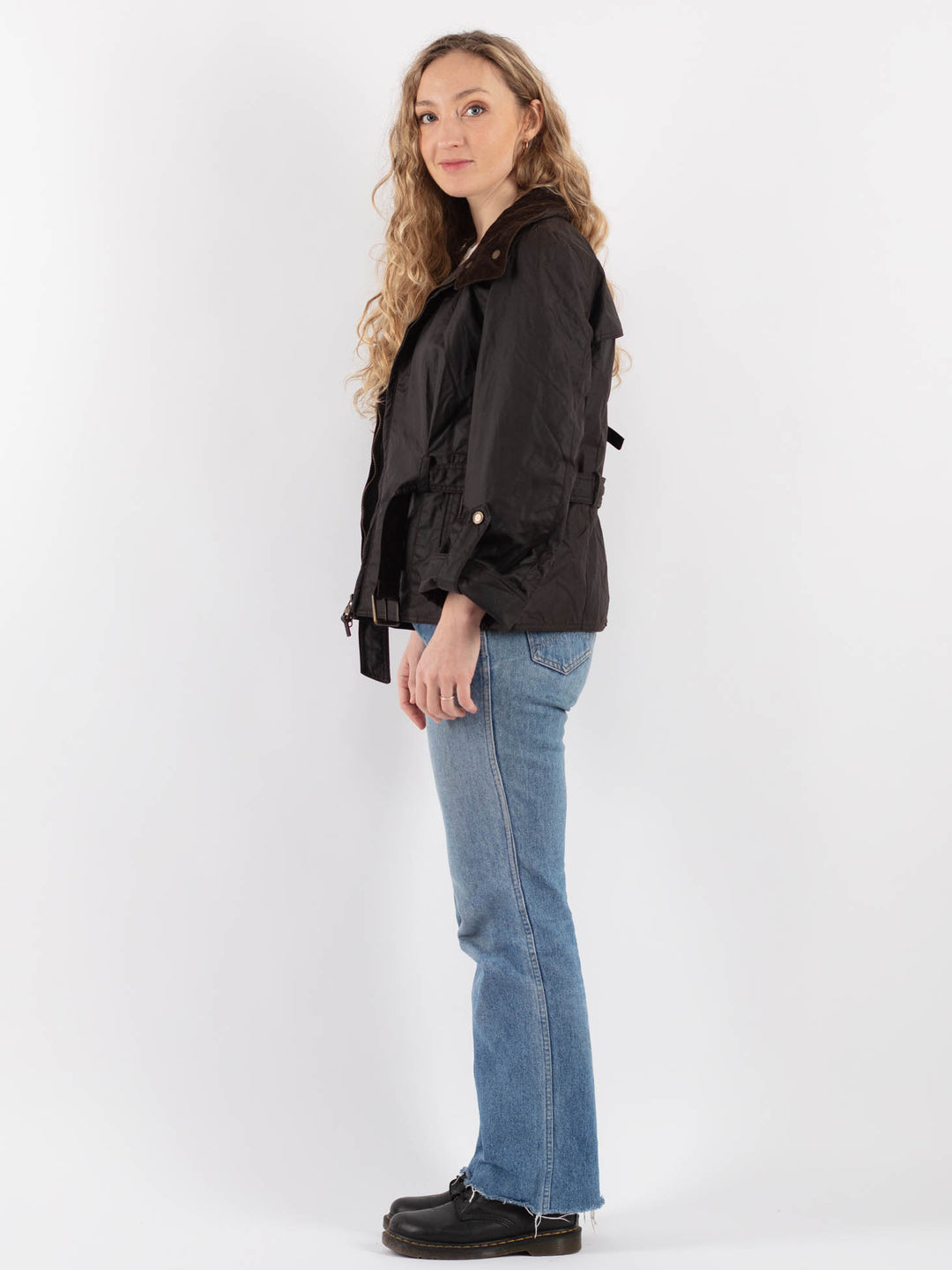 Vintage 00's Women Waxed Cotton Jacket in Brown - NorthernGrip