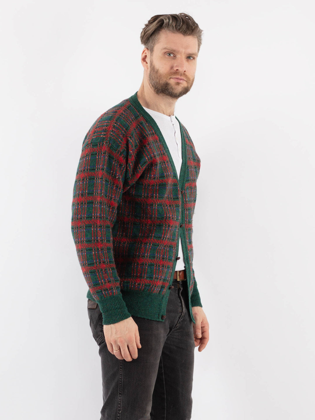 Vintage 70's Men Cardigan in MultiZ959
