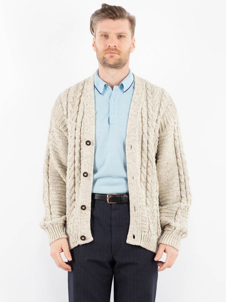 Vintage 70's Men Cardigan in BeigeZ1376