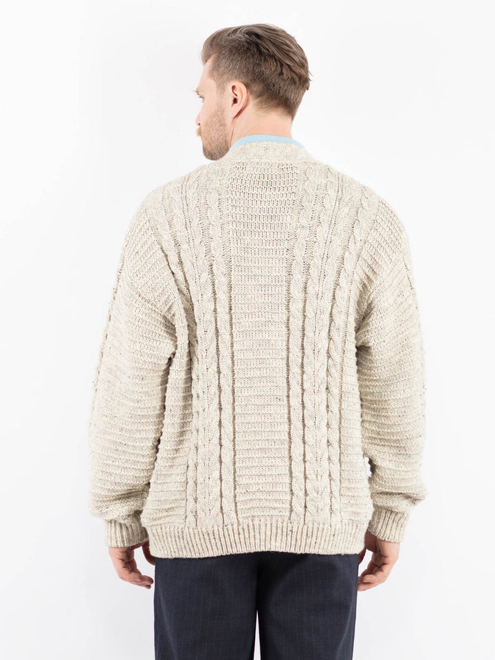 Vintage 70's Men Cardigan in BeigeZ1376