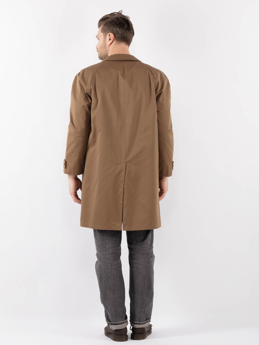 Vintage 70's Men Trench Coat in BeigeZ1090