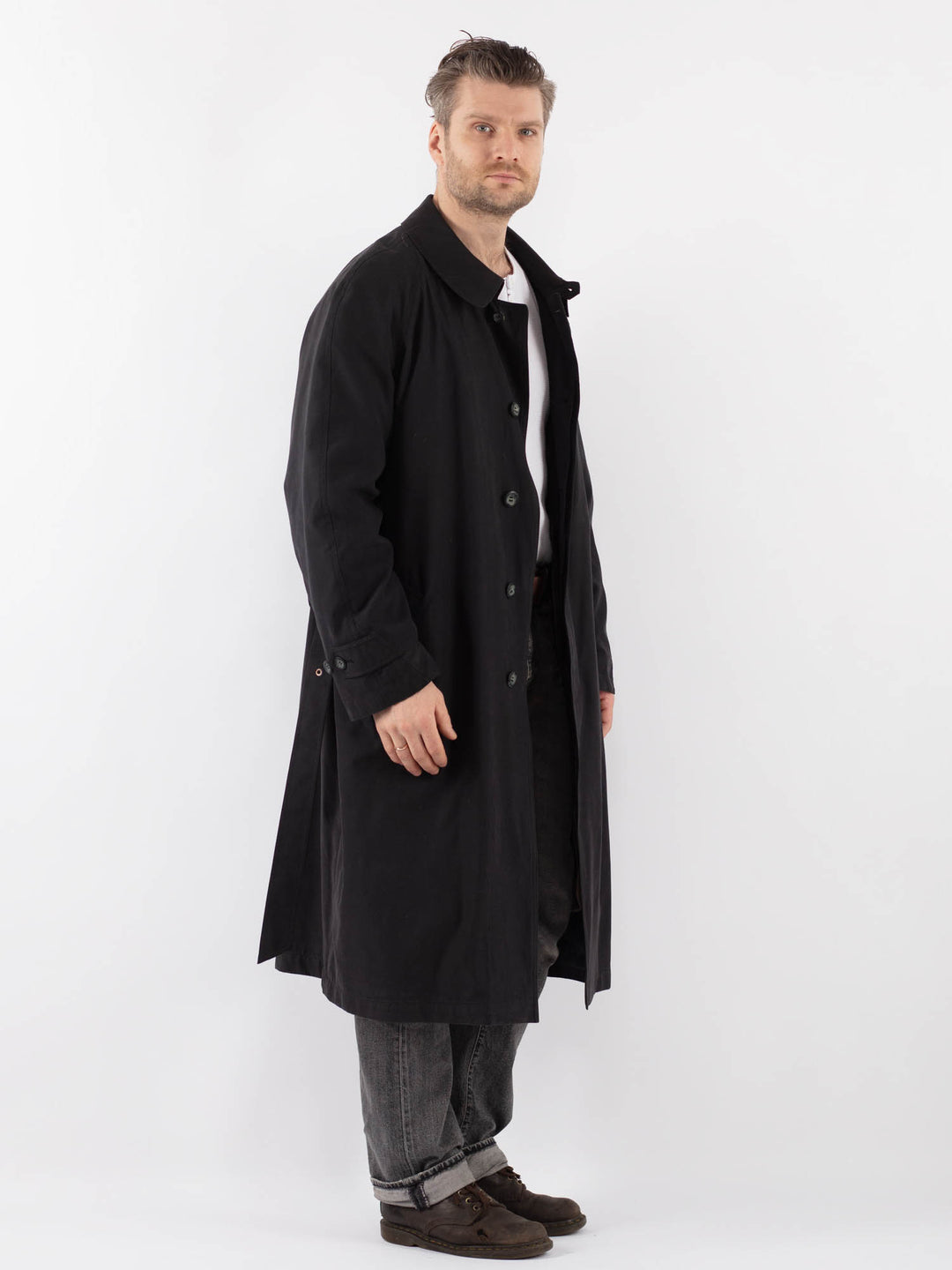 Vintage 70's Men Trench Coat in BlueZ1092