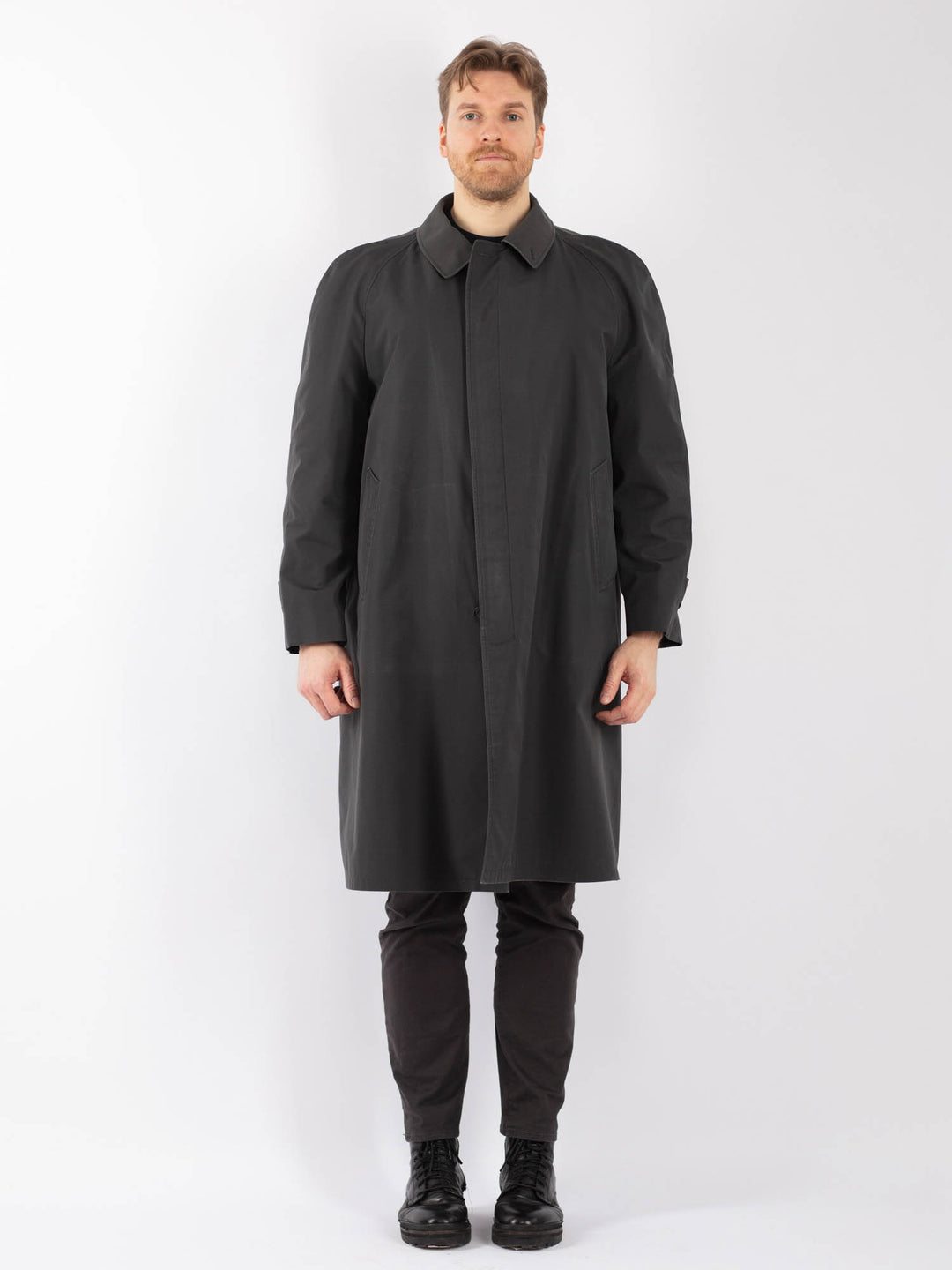 Vintage 70's Men Mac Coat in GrayZ1251