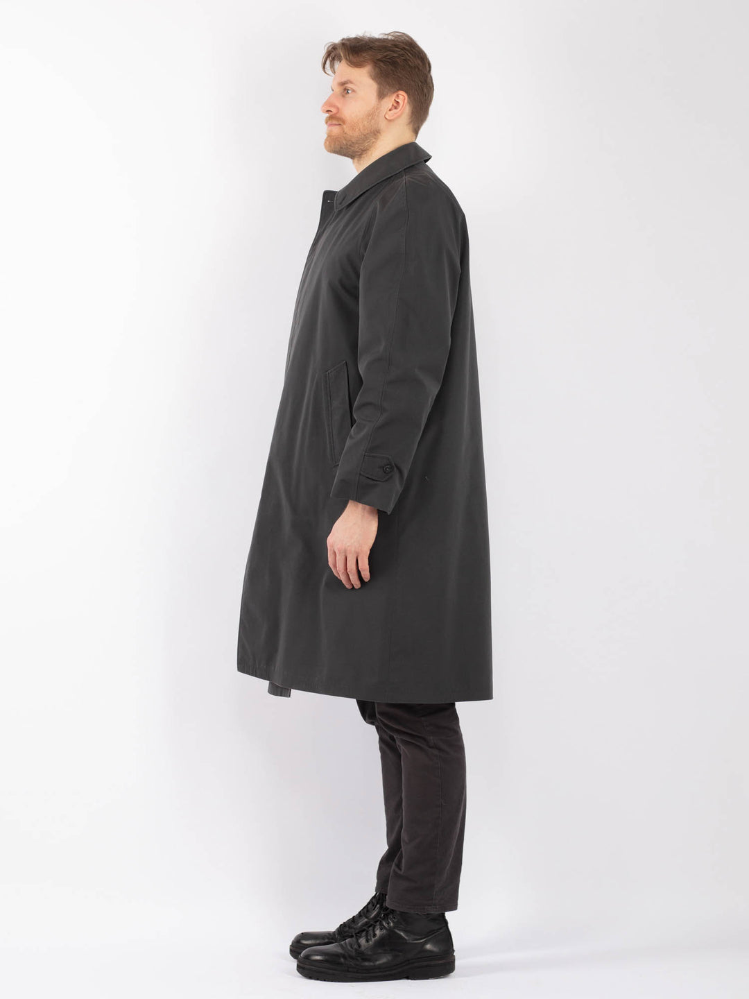 Vintage 70's Men Mac Coat in GrayZ1251