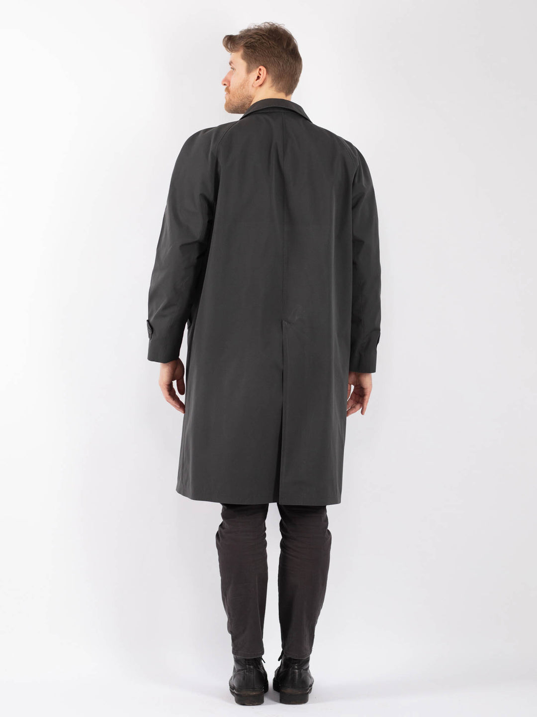 Vintage 70's Men Mac Coat in GrayZ1251