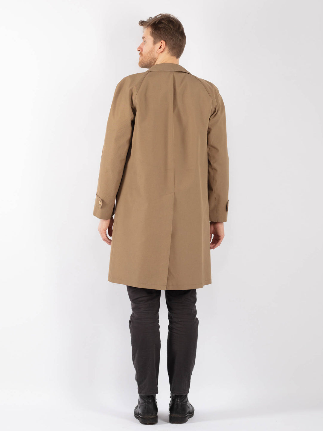 Vintage 70's Men Mac Coat in BeigeZ1256