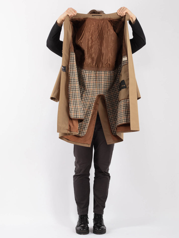 Vintage 70's Men Mac Coat in BeigeZ1256