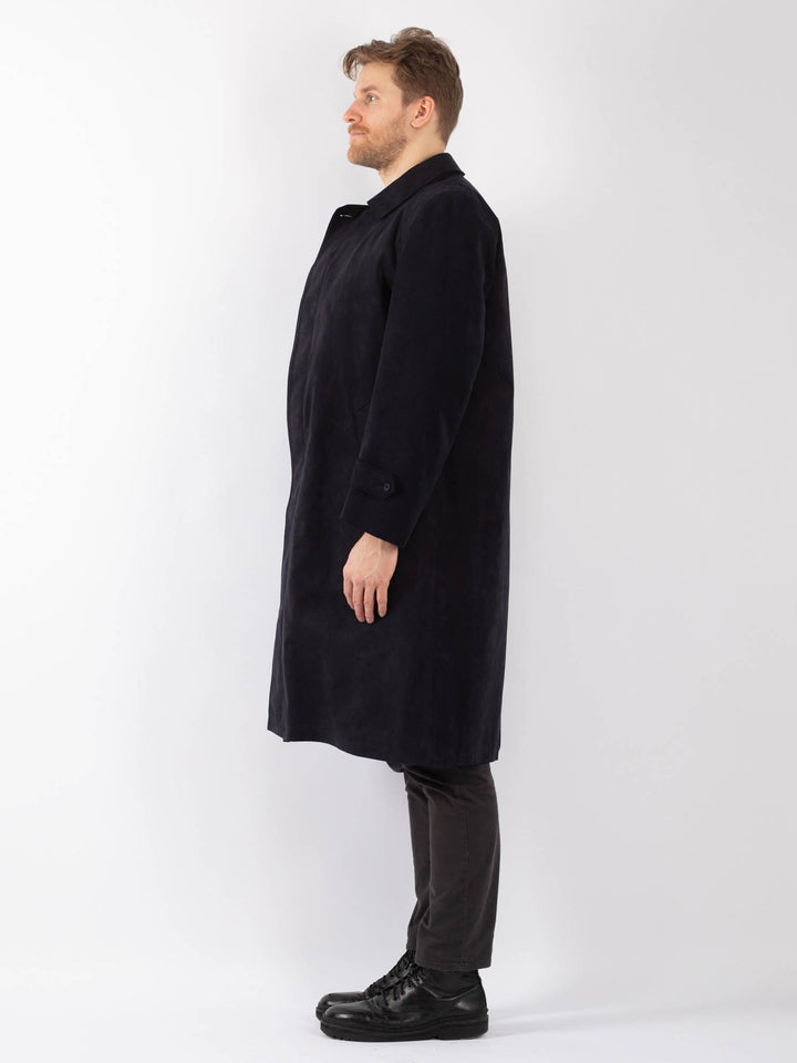 Vintage 70's Men Mac Coat in BlackZ1257