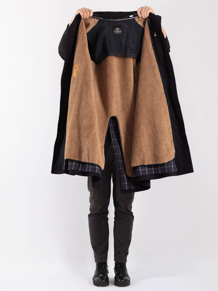 Vintage 70's Men Mac Coat in BlackZ1257