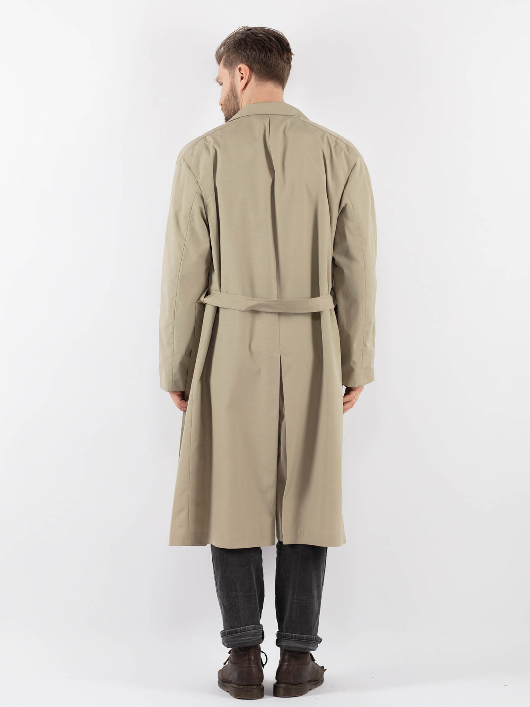 Vintage 70's Men Mac Coat in BeigeZ945