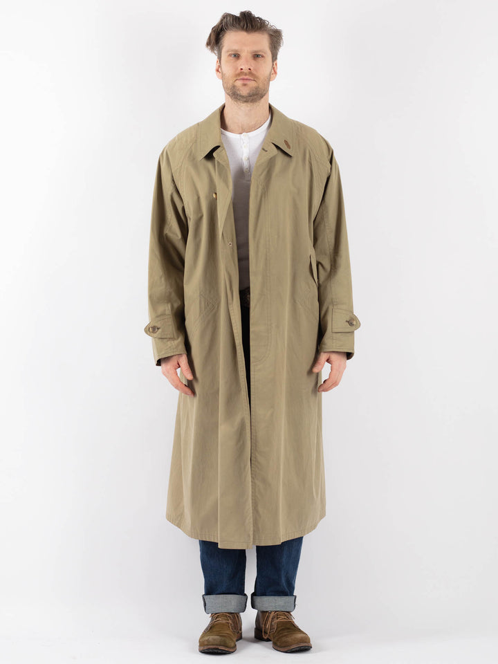 Vintage 70's Men Mac Coat in BeigeZ1214