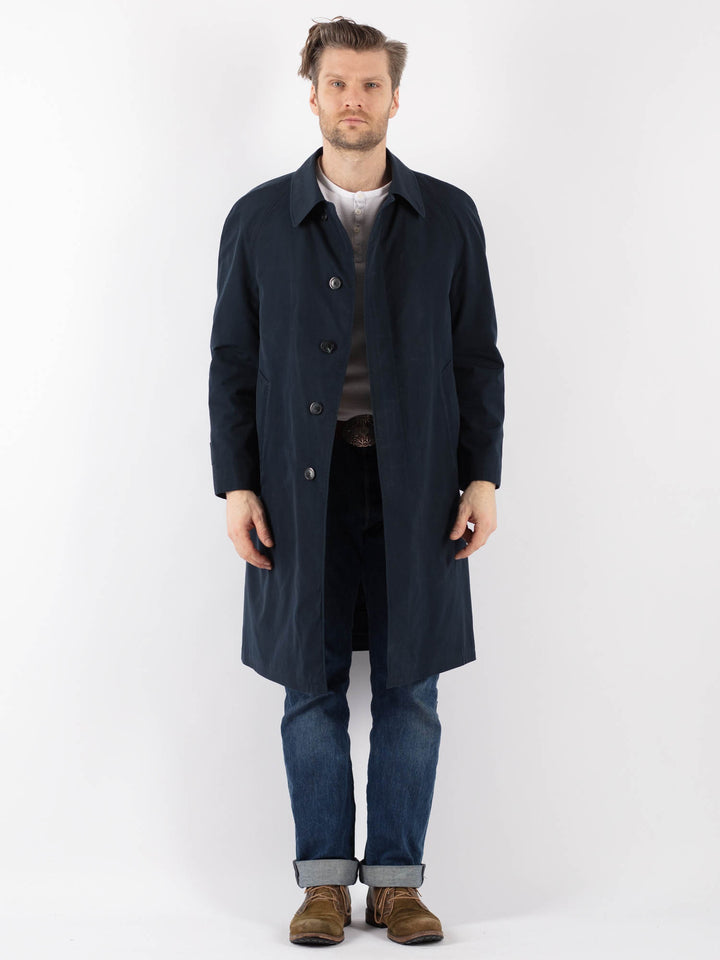 Vintage 70's Men Mac Coat in BlueZ1217