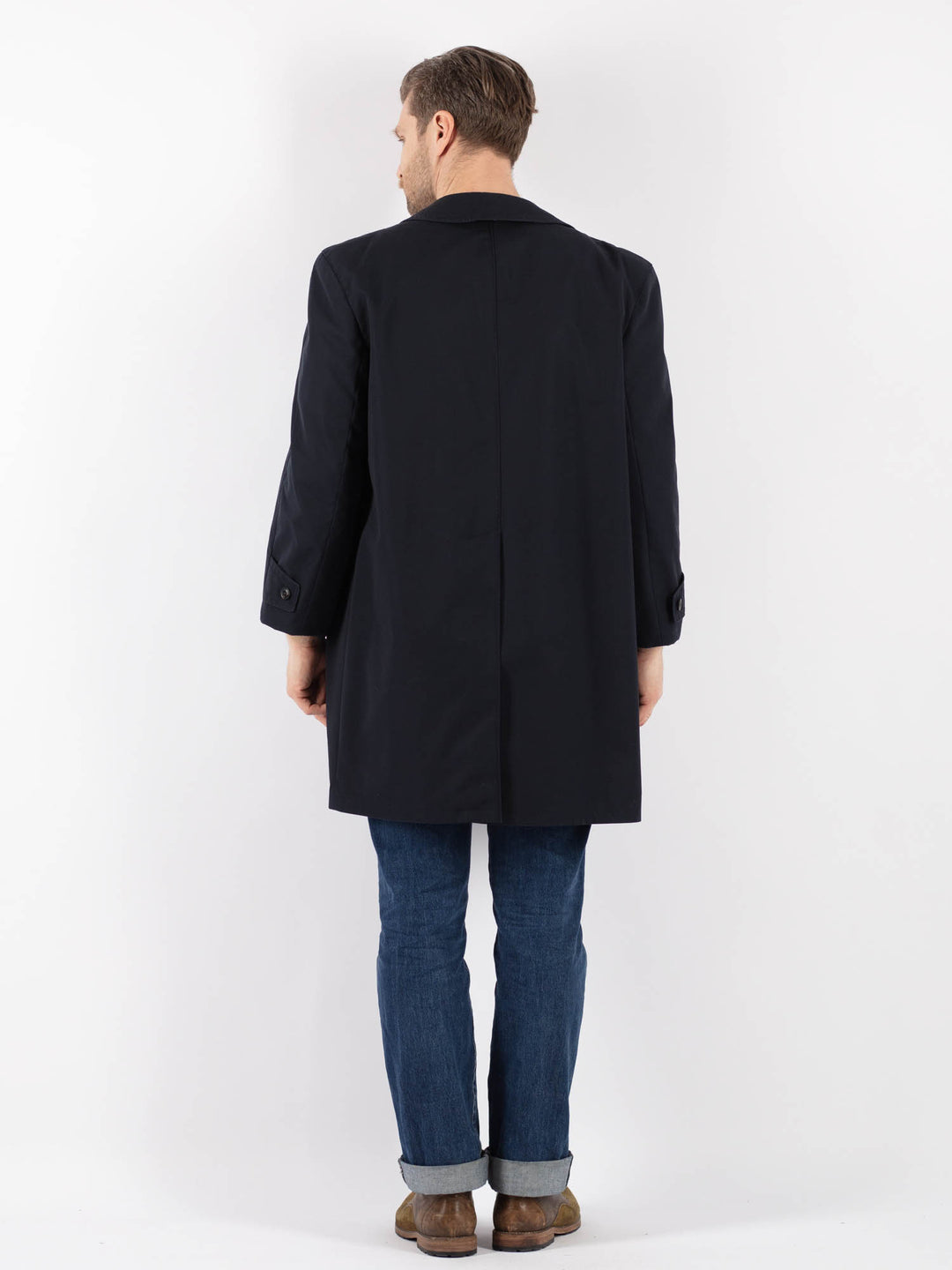 Vintage 70's Men Mac Coat in BlueZ1218