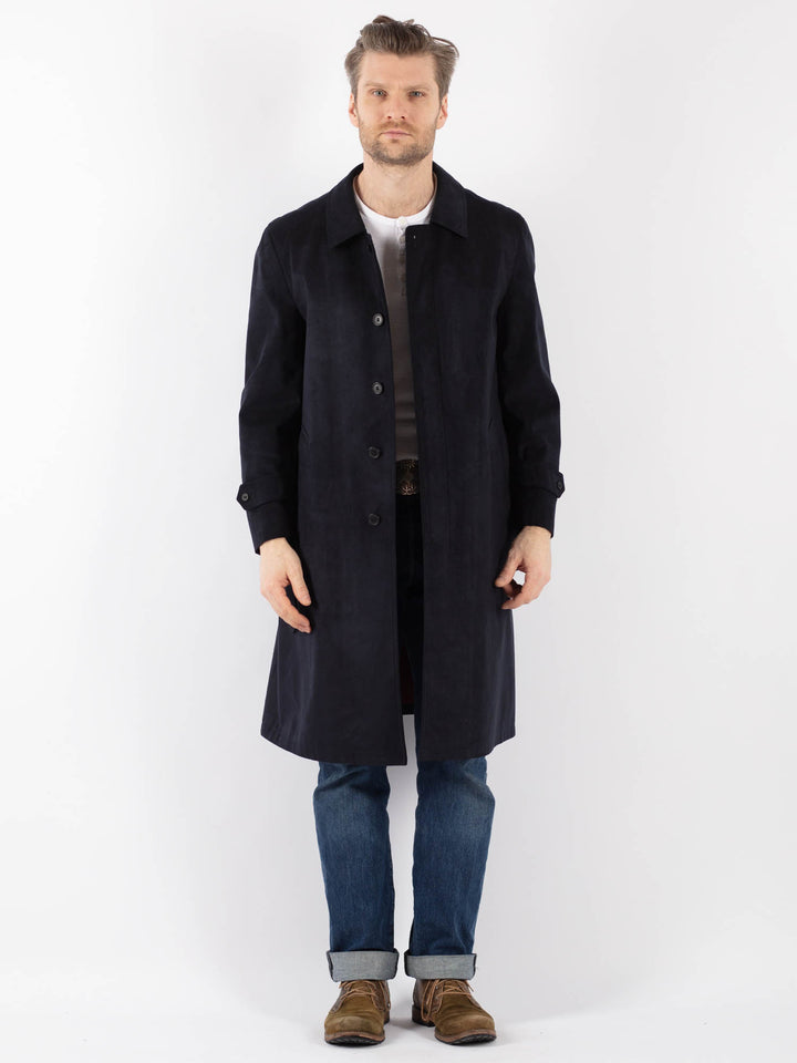 Vintage 70's Men Mac Coat in BlueZ1219