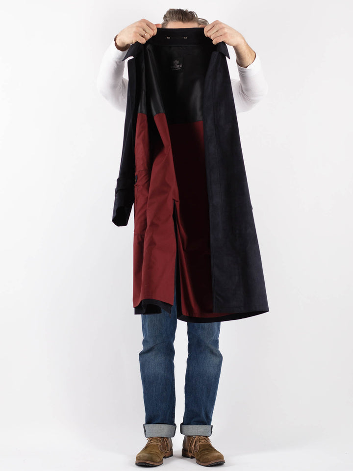 Vintage 70's Men Mac Coat in BlueZ1219