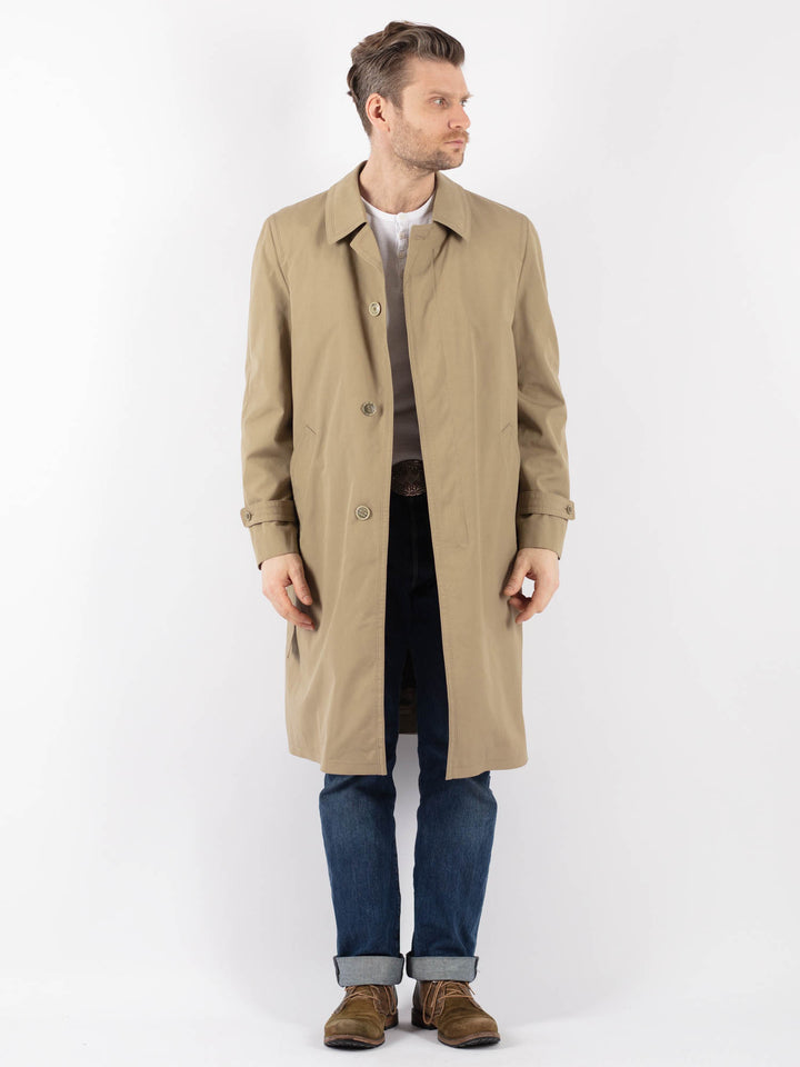 Vintage 70's Men Mac Coat in BeigeZ1220