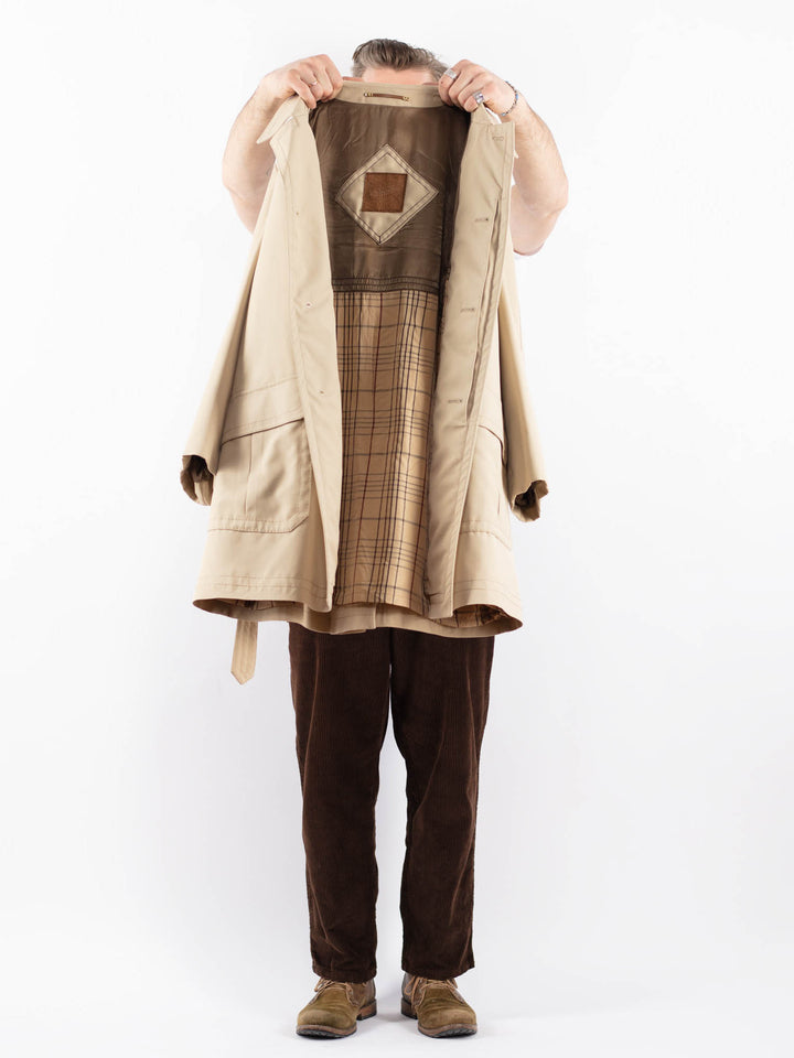 Vintage 70's Men Mac Coat in BeigeZ1660