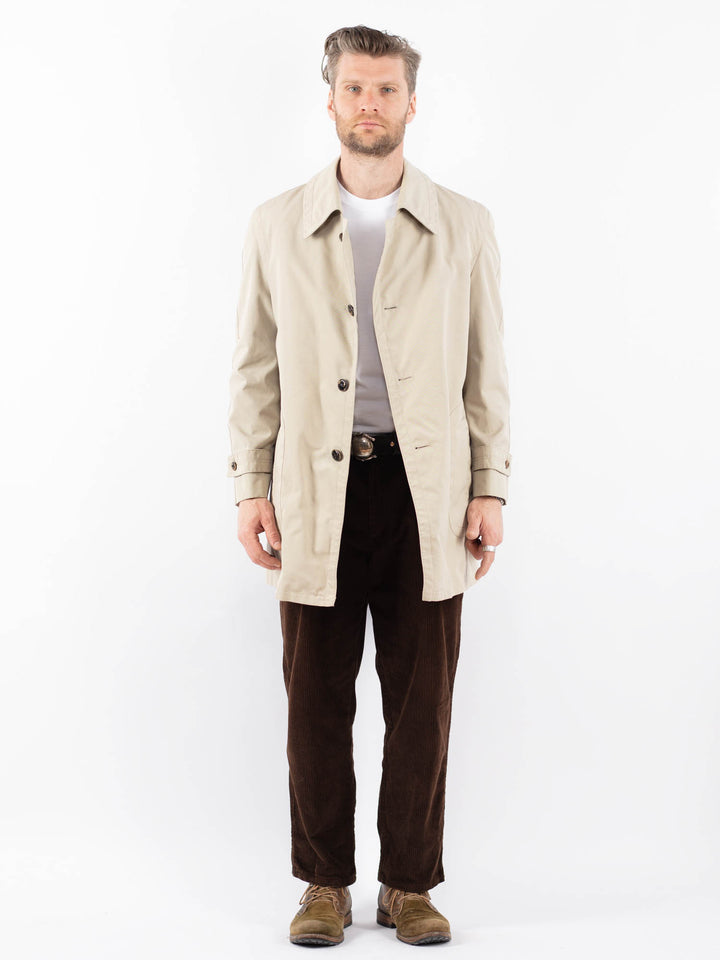 Vintage 70's Men Trench Coat in BeigeZ1669